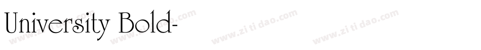 University Bold字体转换